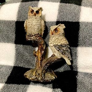 Decorative glittery owls